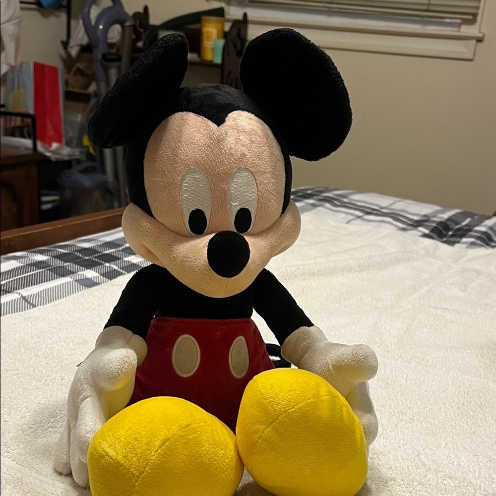 Disney Mickey Mouse Plush - Black, Red, Yellow